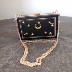 Star & Moon Decor Chain Box Bag - Women Crossbody