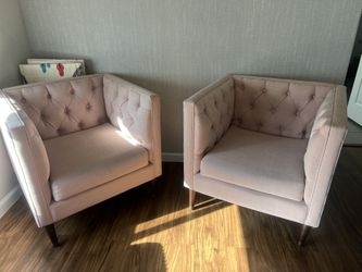 2 Blush Pink Chairs 