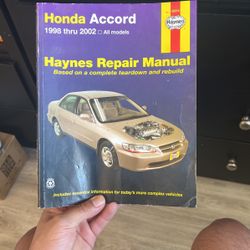 1(contact info removed) Honda Accord Repair Manual Book