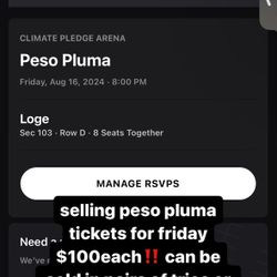 PESO PLUMA TICKETS (SEATTLE WA)