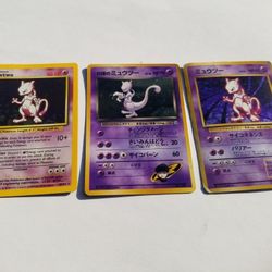 mewtwo collection 3 cards , Base set, Japanese, Gym Challenge