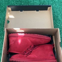 Red Uggs Slippers Size 9
