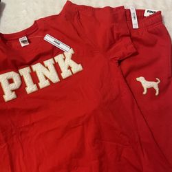PINK sweatshirt and joggers 