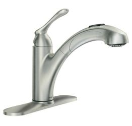 MOEN Banbury Single-Handle Pull-Out Sprayer Kitchen Faucet with Power Clean in Spot Resist Stainless 87017SRS