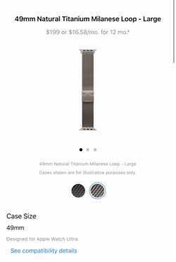 Genuine Apple 49mm Natural Titanium Milanese Loop – Large