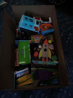 Box of toddler toys