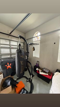 everlast punching bag and speed bag stand