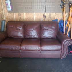 Genuine Leather Love Seat And Sofa