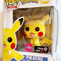 Funko Pop Pokemon Flocked Pikachu Exclusive 
