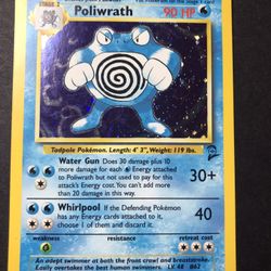 Poliwrath HOLO Base Set 2 Pokémon Card