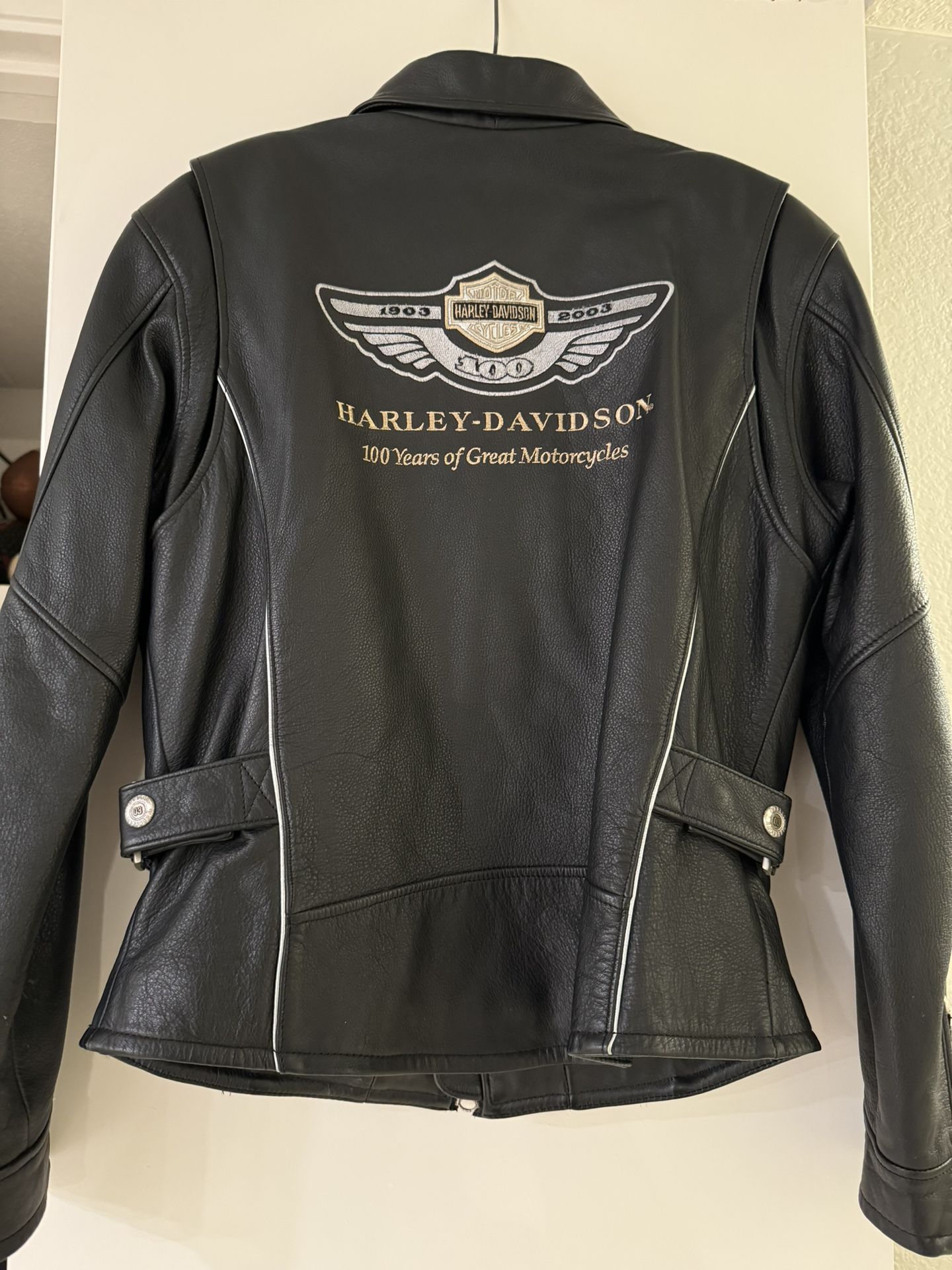 Women's Harley Davidson 100 year anniversary Leather motorcycle