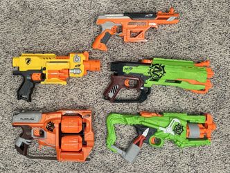 5 NERF Toy Dart Guns