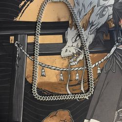 Cuban link Silver And Diamond Chain