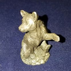 June Lunger Pewter Figurine: The Bear Cub