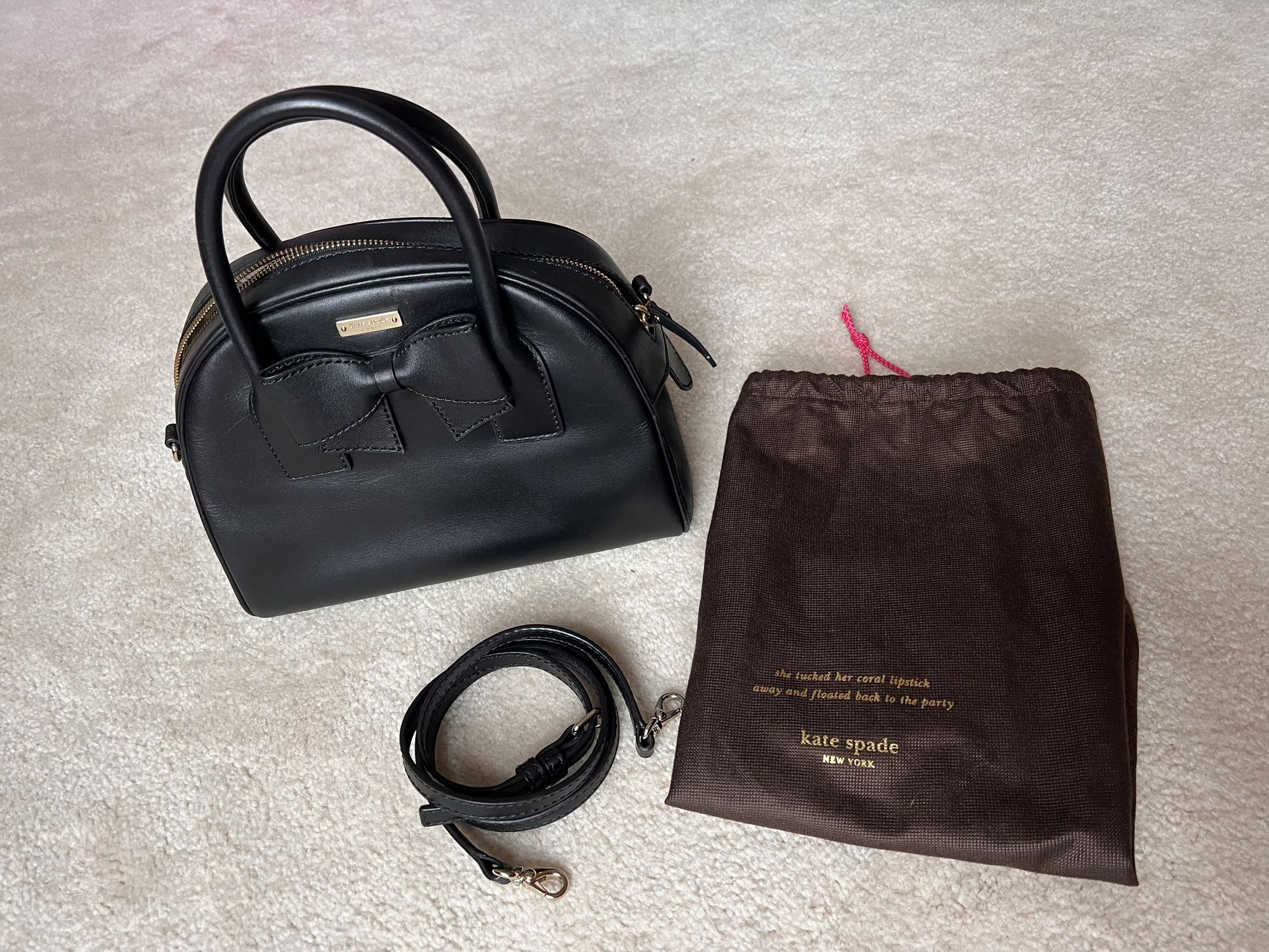 Kate Spade Leather Handbag In Black