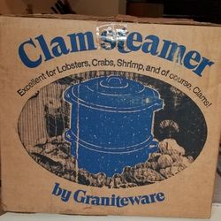 NEW IN BOX CLAM LOBSTER STEAMER BY GRANITEWARE 3PC MODEL 6145. 3PC. PICK UP MIDDLEBORO ONLY FINAL SALE 