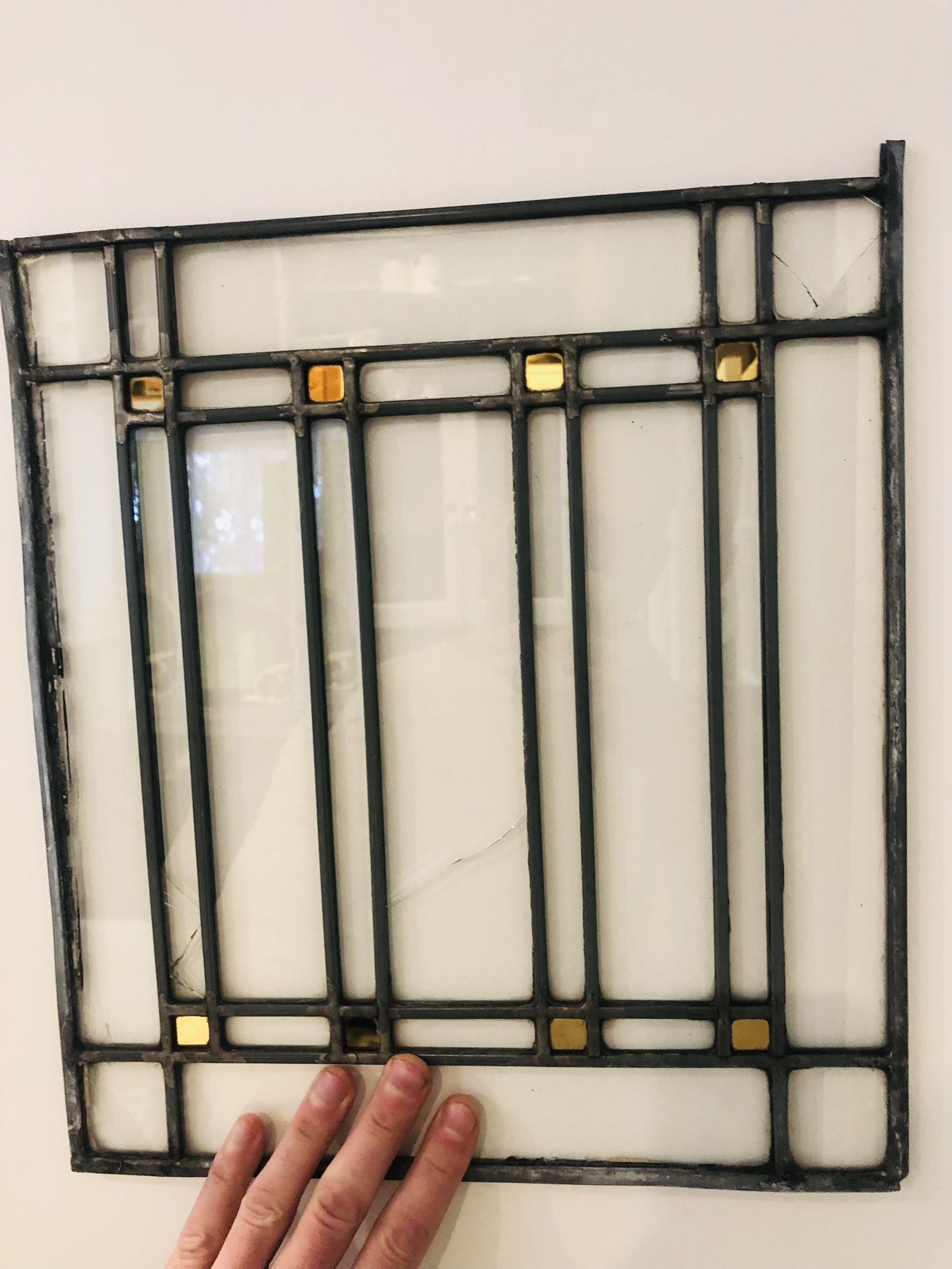 Antique Mission Style Leaded Glass 