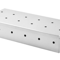 Stainless Steel Wood Pellet Smoker Box BBQ Accessories Add Smokey BBQ Flavor on Charcoal Grill or Gas Grill