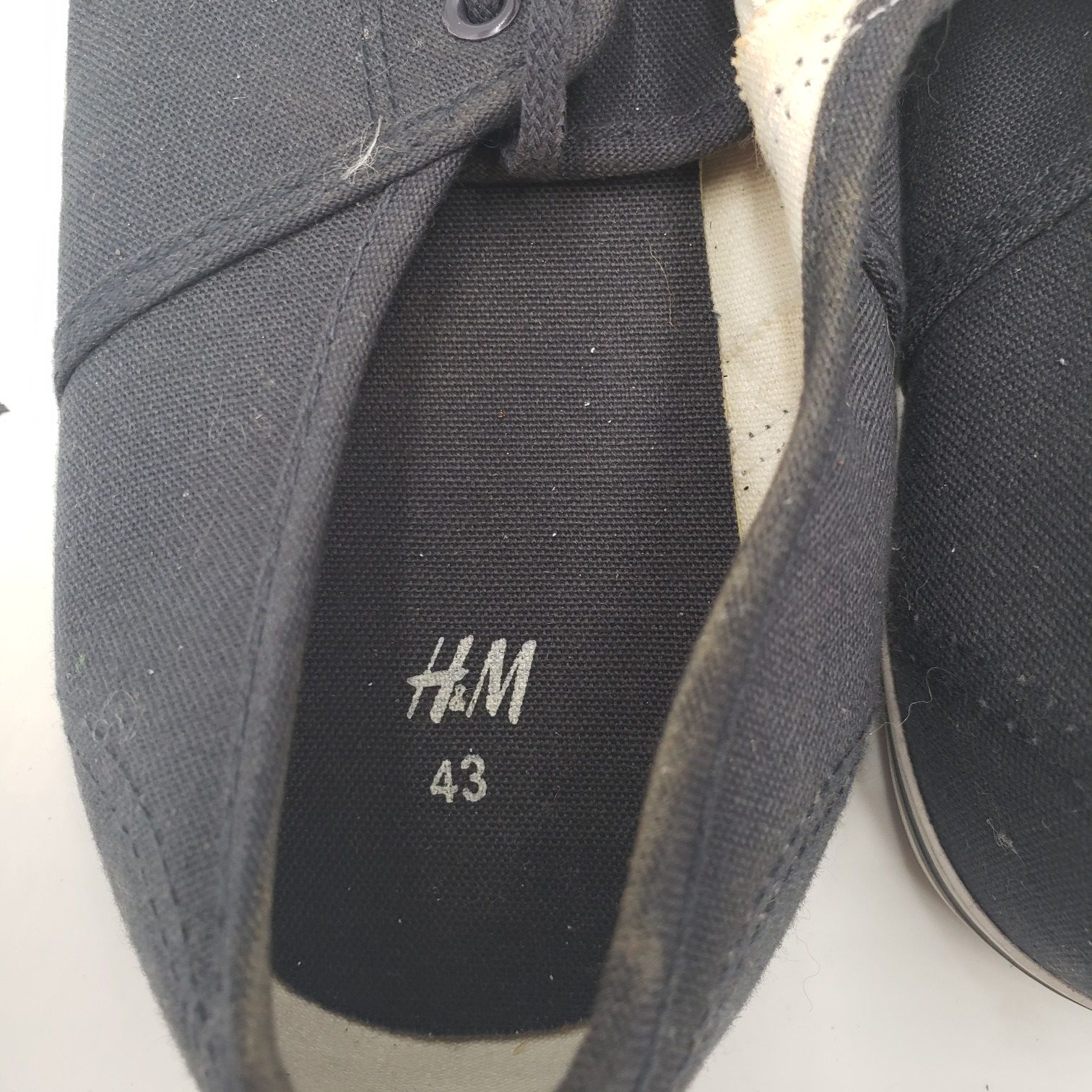 H&M Mens Sneakers Blue Canvas Lace Up 10