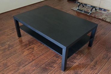 IKEA LACK Large Black-Brown Coffee Table with Storage Shelf