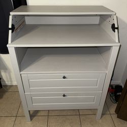 IKEA SUNDVIK gray changing table and dresser