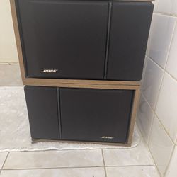 Pair Bose 201 Series III Direct Reflecting Bookshelf Speakers Wood Grain Tested
