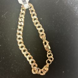  10K YG 7.5 “ 6.5 MM Curb Link Bracelet 