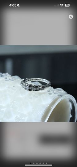 Chrome Hearts Baby Floral Diamond Paved Ring
