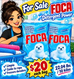 Foxa detergent power..$20 each bag