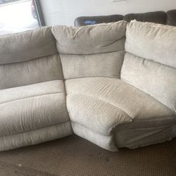 GRAY 2 PIECE PARTIAL RECLINING SECTIONAL