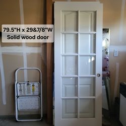 Solid core glass inset door