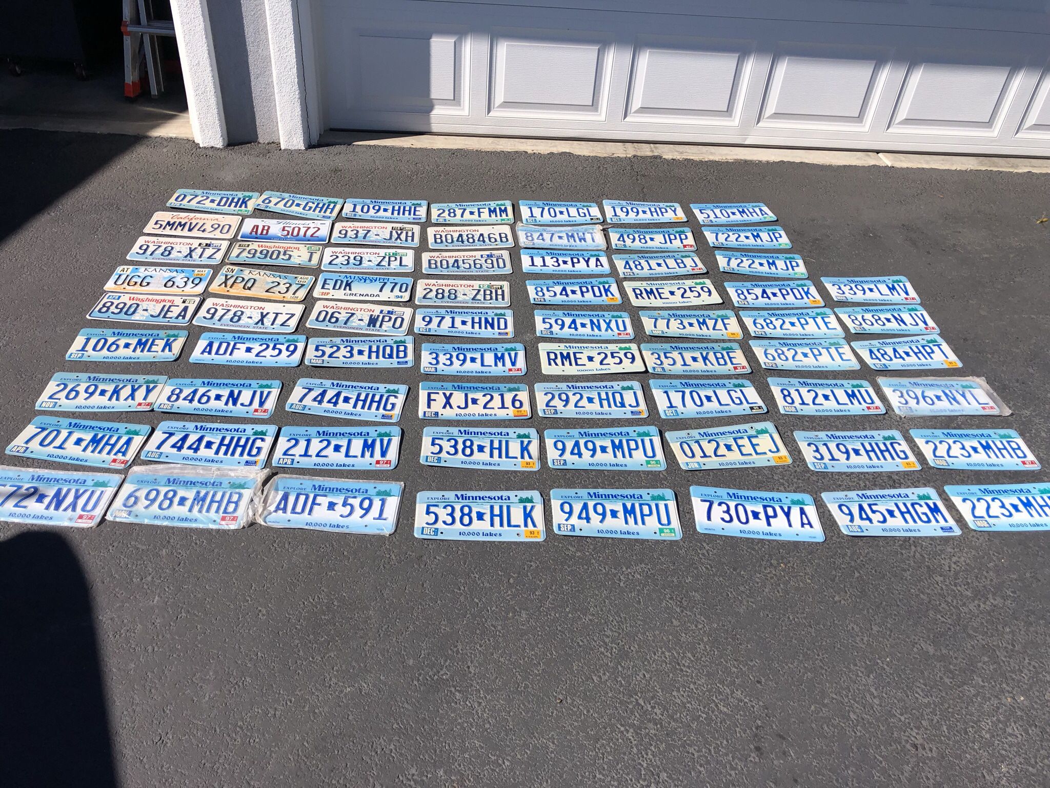 Old Used License Plates 73 Ct.