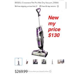 News in box  BISSELL Crosswave Pet Pro Wet Dry Vacuum, 2306A  $130 cash only pick up east Palmdale
