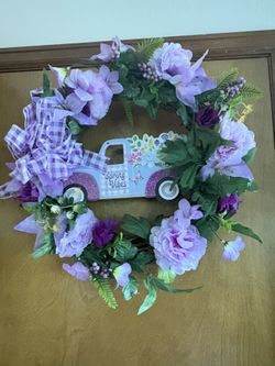 Purple Spring Wreath