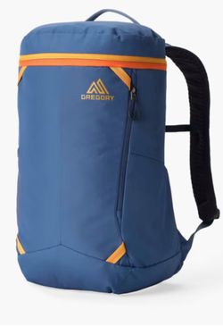 Gregory Blue Backpack with Orange Accents