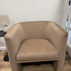 Studio McGee: Brown Velvet Chair