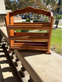 Wooden Magazine Rack