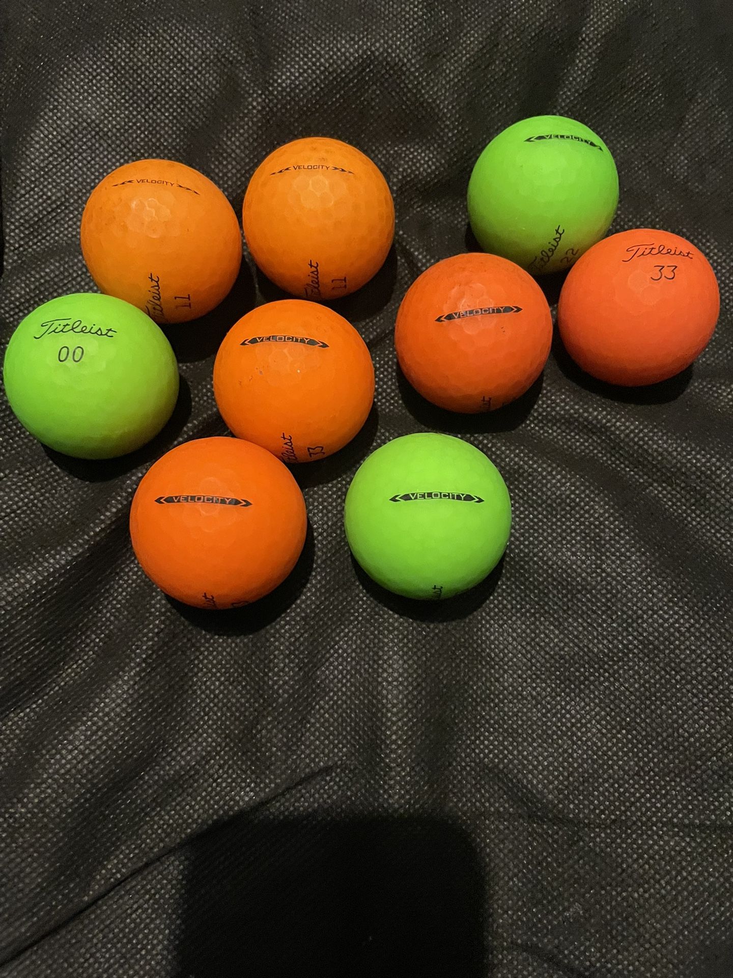 Titleist Velocity color 9 golf balls