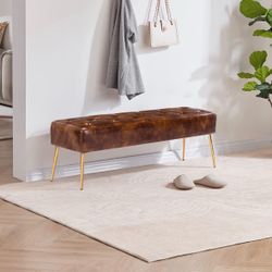 DUHOME Button-Tufted Ottoman Bench