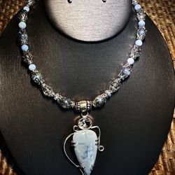 Gemstone Necklace & Earring Set..  Hand Design By Nan’s Jewels