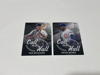 Topps Call To Hall Of Fame Ted Willams And Ernie Banks 