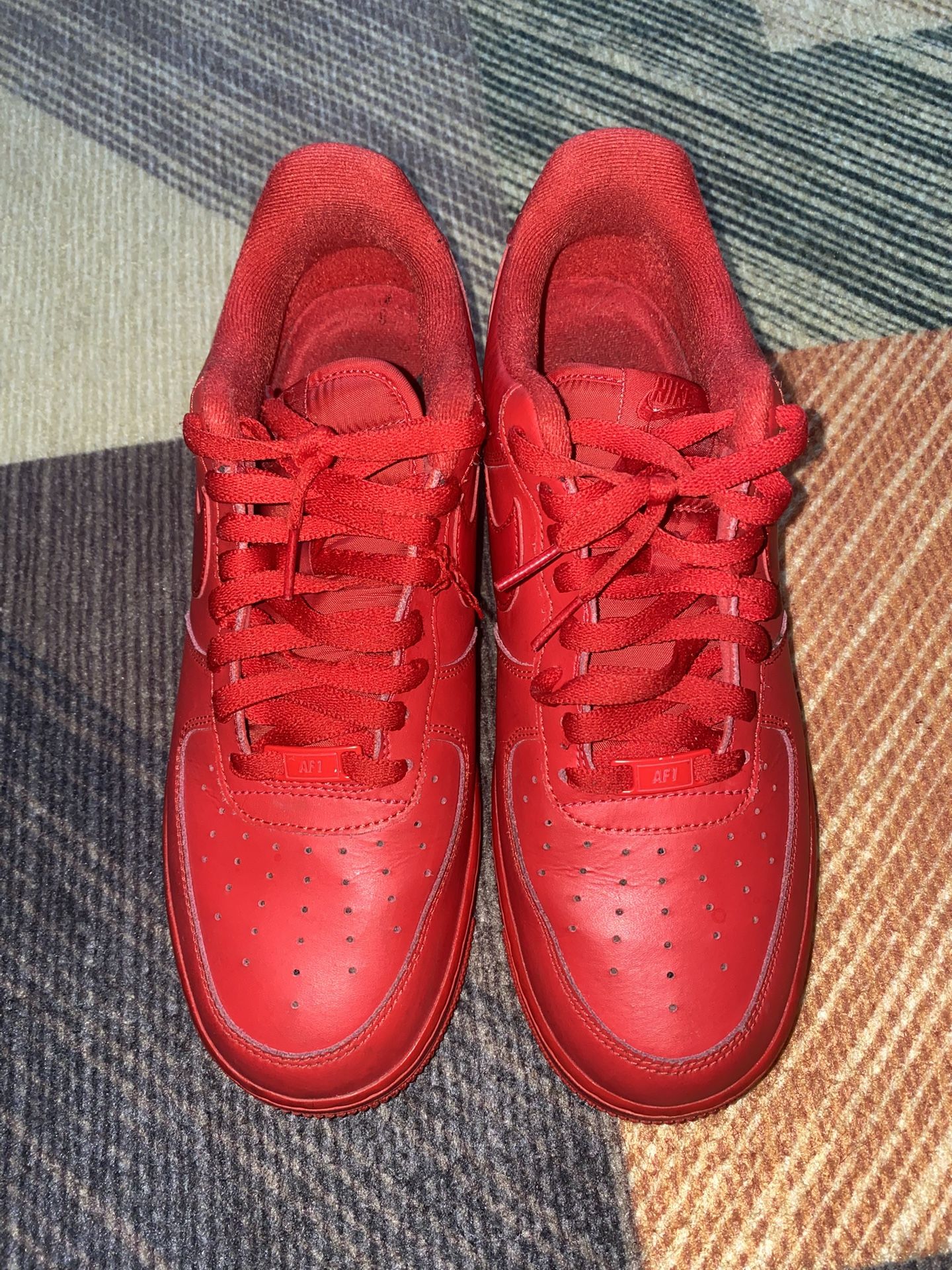 All Red AF 1s