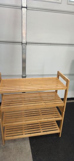 TRINITY Bamboo Shoe Rack Set (2-Pack) – Costco – Stackable  Like New