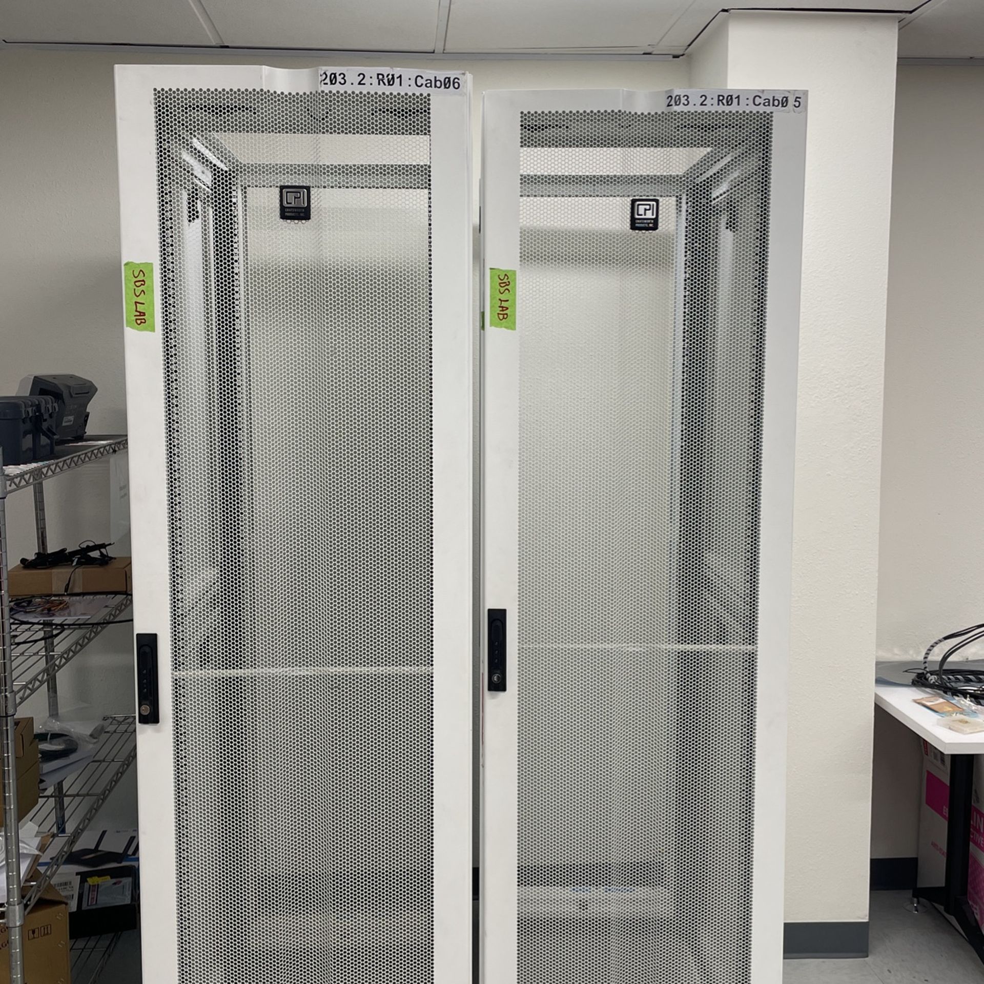 45U 23” Chatsworth Wide Large White Server Racks