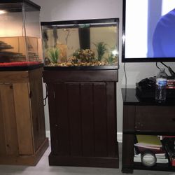 Fish Tank With Stand And LED Top