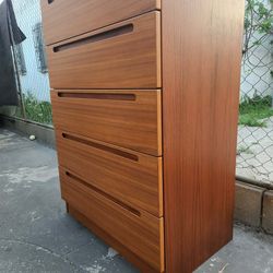 Vintage Danish Mid Century Modern Tallboy Dresser by Nils Jonsson for Torring Mobelfabrik