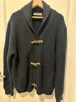 CableKnit Toggle Cardigan Sweater 