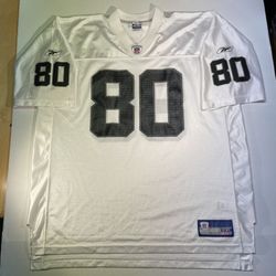 Jerry Rice Oakland Raiders Reebok NFL On Field White Vintage Jersey Mens 2XL