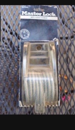 Heavy duty Master Lock 6 Foot Double Loop Cable Box Sb00