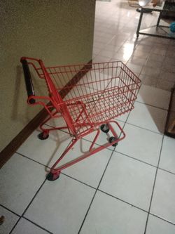  Red Steel Shopping Cart For Kids Children Used